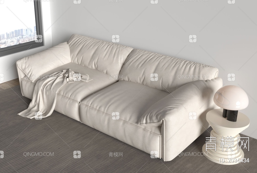 Baxter双人沙发3D模型下载【ID:2036434】