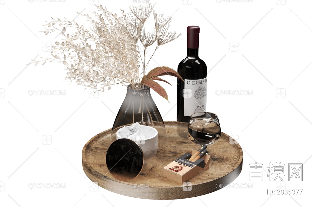 酒瓶 酒具用品3D模型下载【ID:2035377】