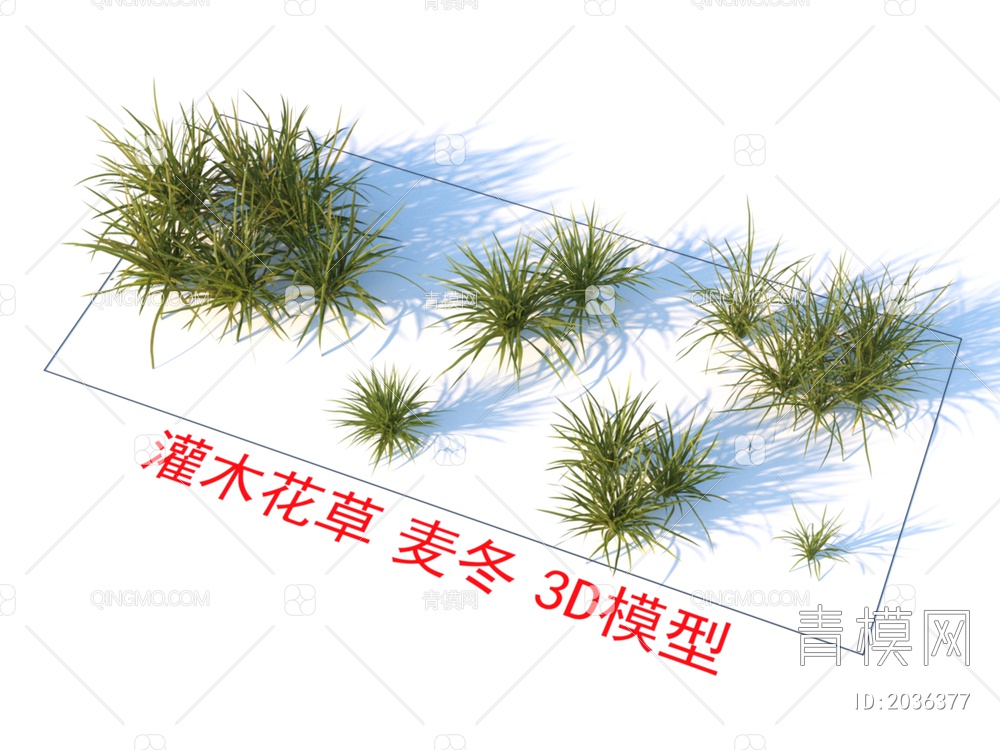灌木花草 麦冬 植物3D模型下载【ID:2036377】