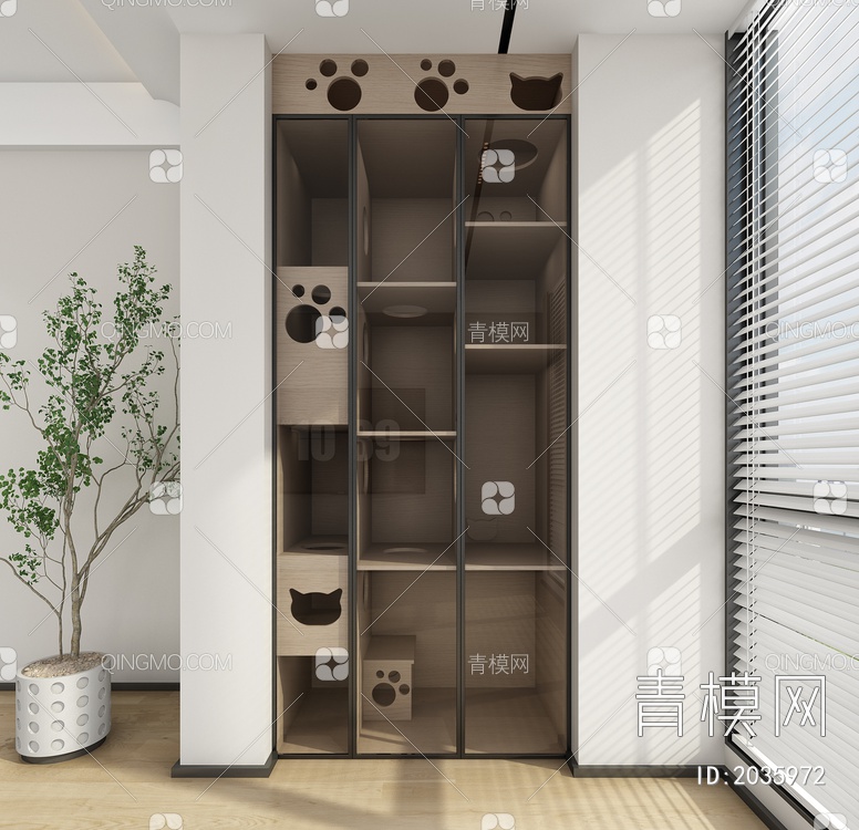 阳台猫柜3D模型下载【ID:2035972】