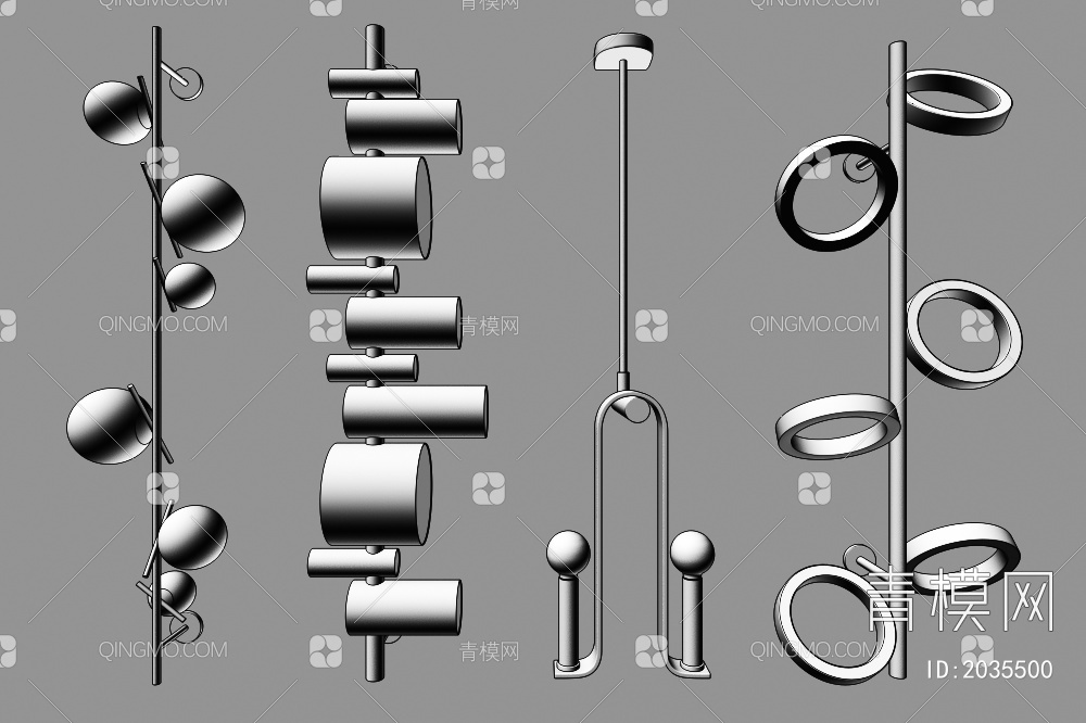 壁灯3D模型下载【ID:2035500】