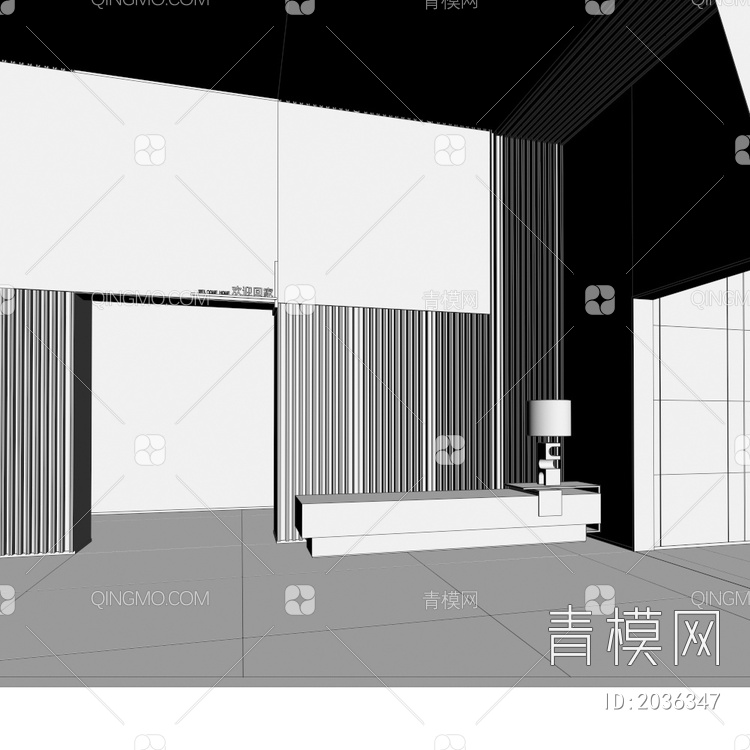 入口大堂 前厅3D模型下载【ID:2036347】