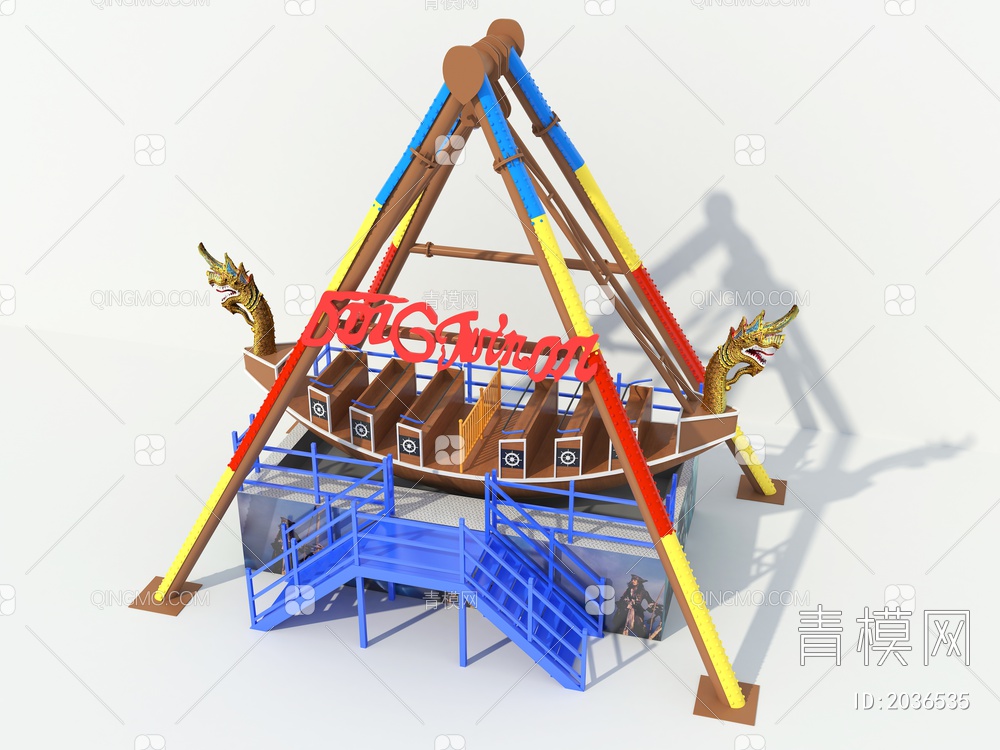 海盗船3D模型下载【ID:2036535】