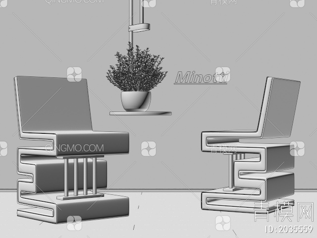 餐椅3D模型下载【ID:2035559】