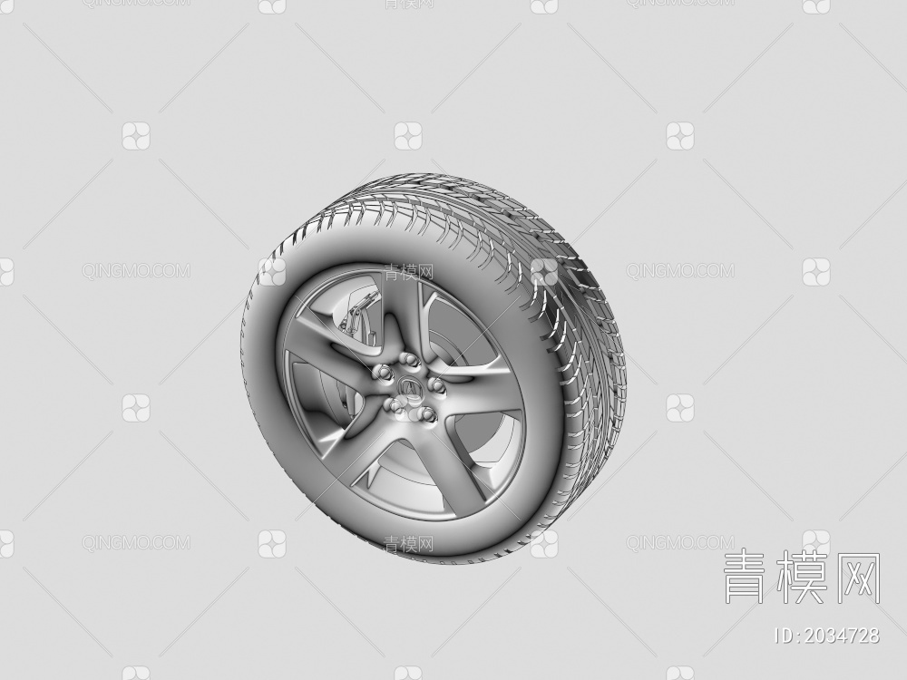 轮胎 讴歌汽车车轮 车胎 轮毂3D模型下载【ID:2034728】