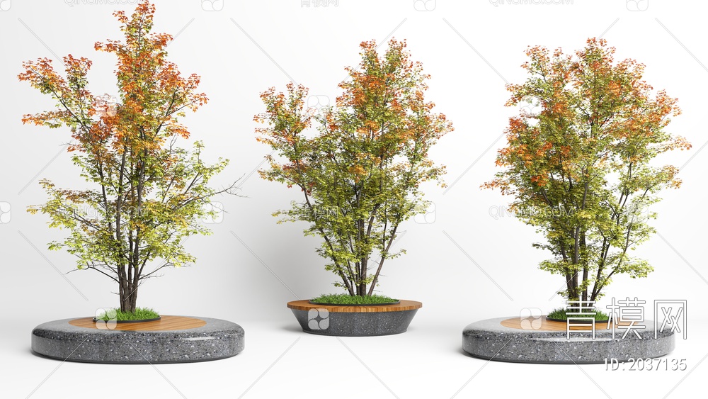 景观树池3D模型下载【ID:2037135】