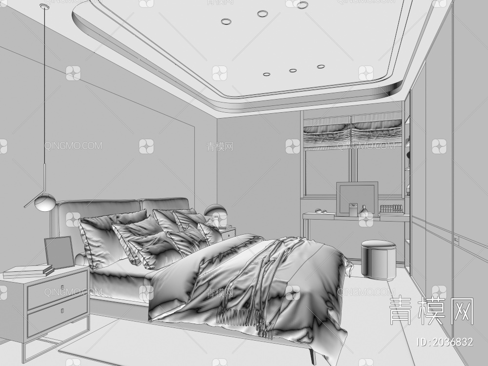 卧室3D模型下载【ID:2036832】