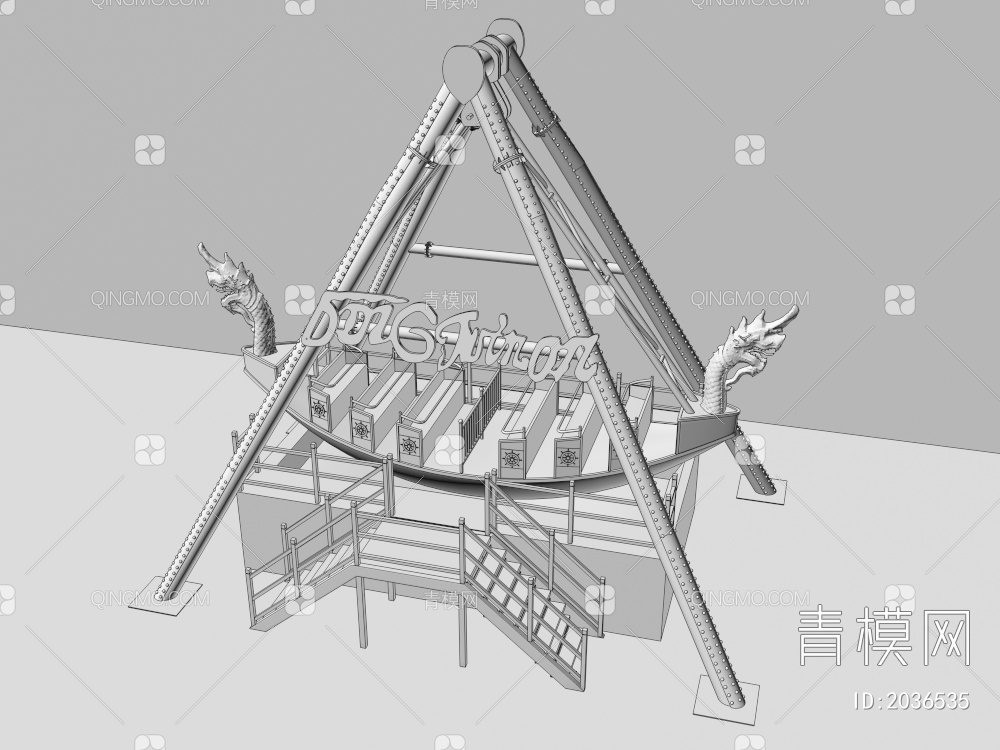 海盗船3D模型下载【ID:2036535】