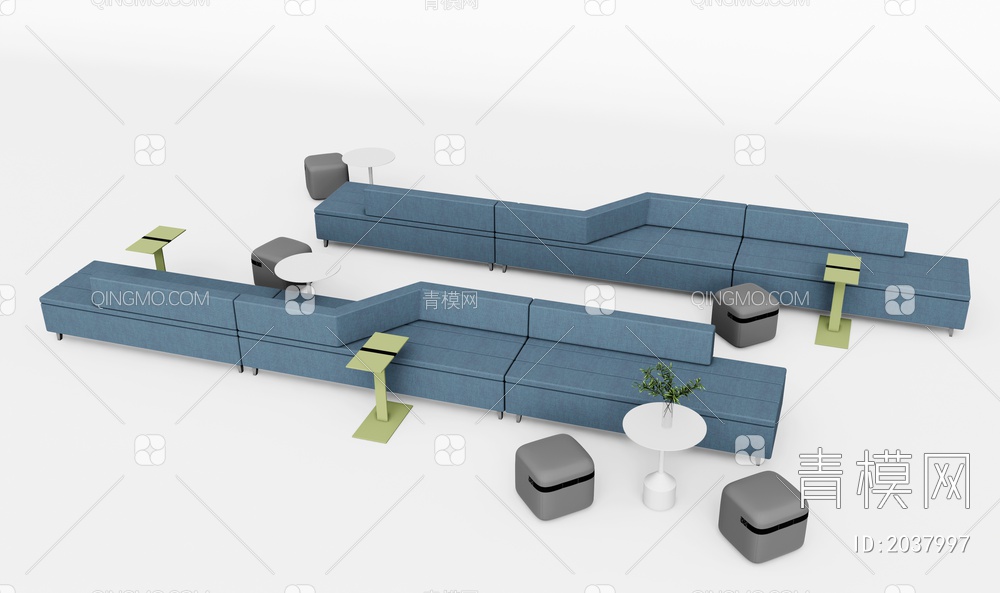 组合沙发 休闲沙发3D模型下载【ID:2037997】