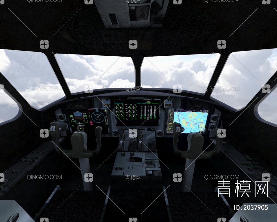 E2舰载预警机航母之眼3D模型下载【ID:2037905】