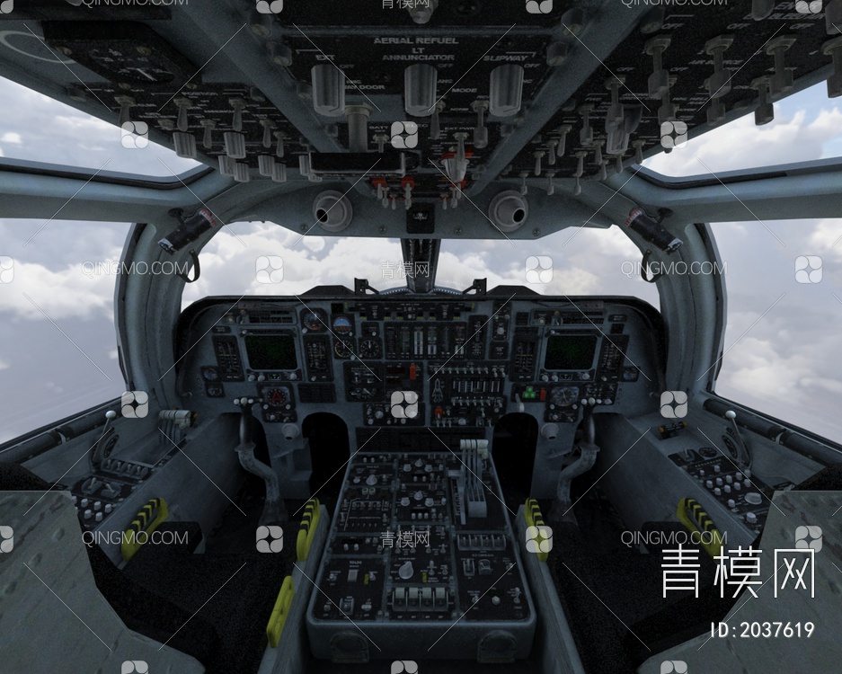B1轰炸机远程战略轰炸机B1bomber北美航空飞机带内饰驾驶舱3D模型下载【ID:2037619】