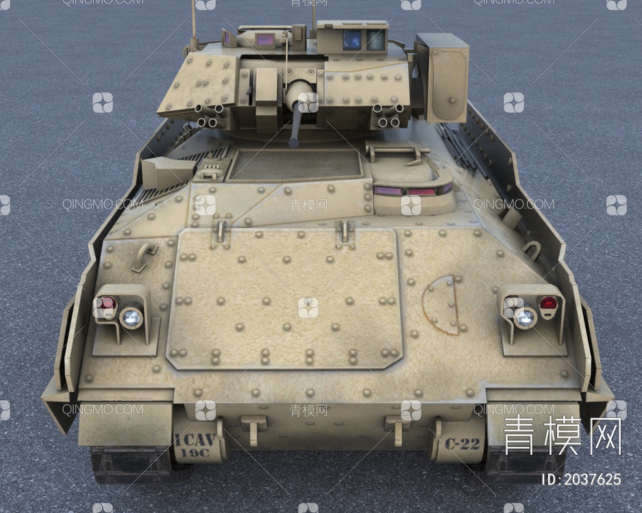 M2A3步兵战车布雷德利战车3D模型下载【ID:2037625】