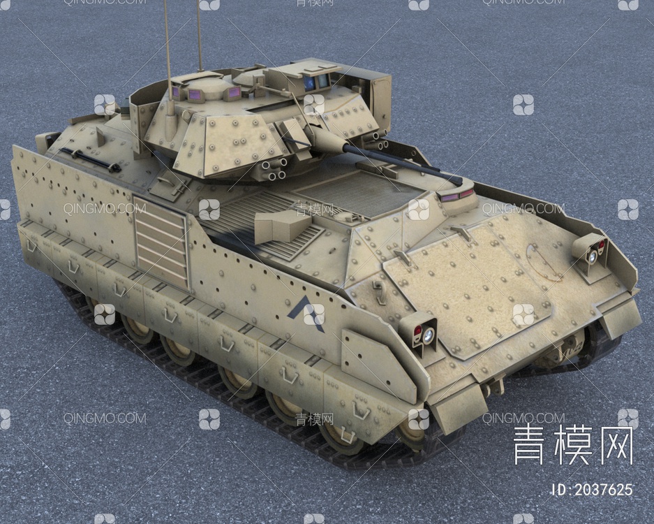 M2A3步兵战车布雷德利战车3D模型下载【ID:2037625】