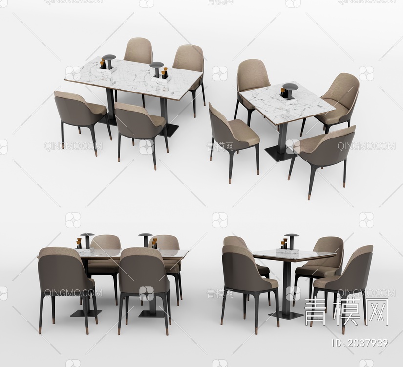 餐桌椅组合3D模型下载【ID:2037939】