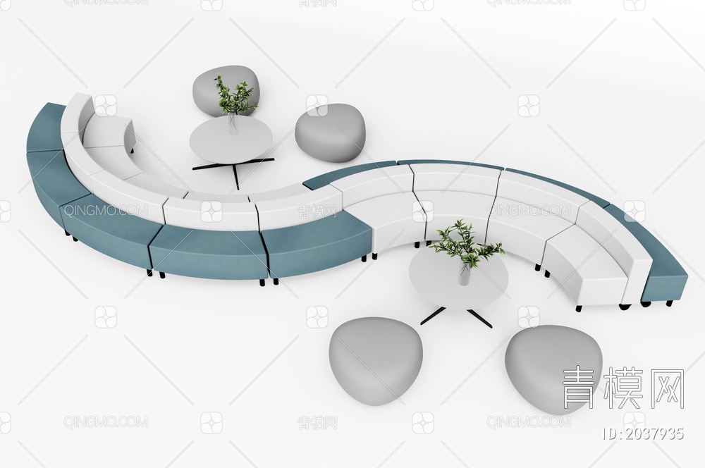 组合沙发 休闲沙发3D模型下载【ID:2037935】