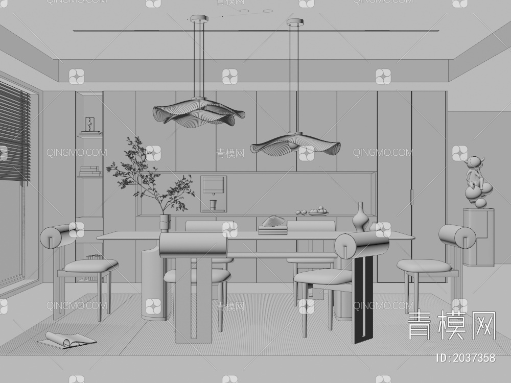 餐厅3D模型下载【ID:2037358】