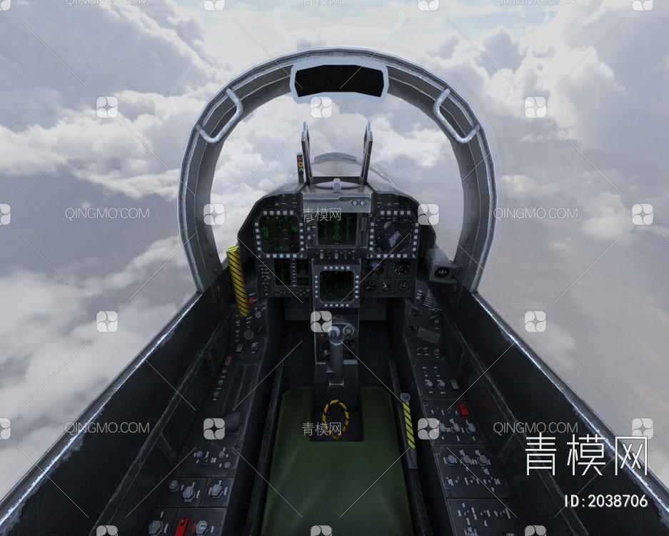 F18战斗机舰载战斗攻击机带驾驶舱控制台机舱可开关门3D模型下载【ID:2038706】