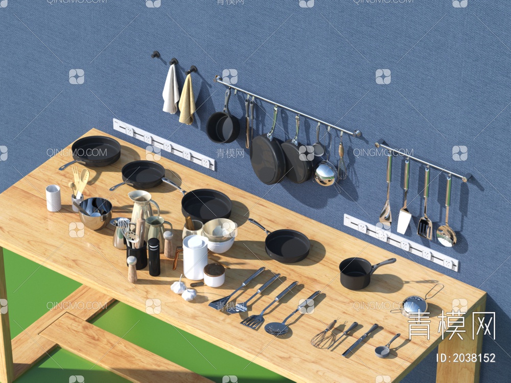 厨房用品 厨房器具3D模型下载【ID:2038152】