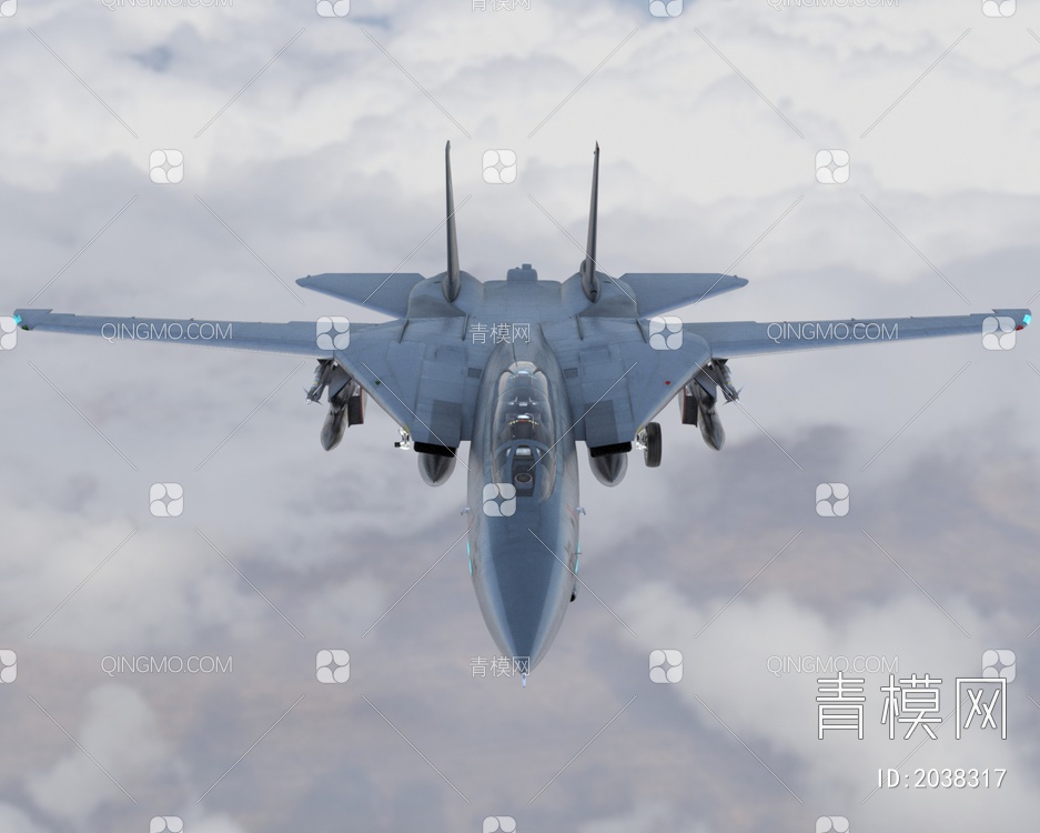 F14战斗机超音速多用途舰载战斗机带驾驶舱控制台3D模型下载【ID:2038317】