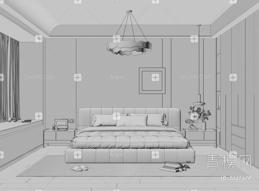 卧室3D模型下载【ID:2037379】