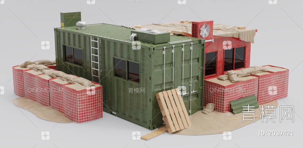 器材 集装箱设施3D模型下载【ID:2039421】