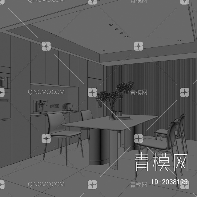 餐厅3D模型下载【ID:2038195】