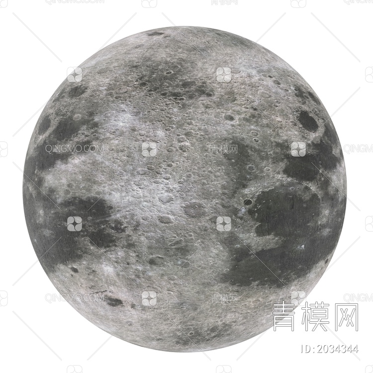 月亮3D模型下载【ID:2034344】