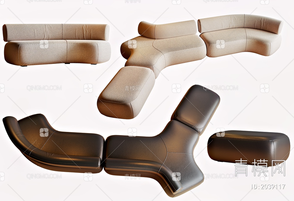 Minotti 米洛提 异形沙发SU模型下载【ID:2039117】