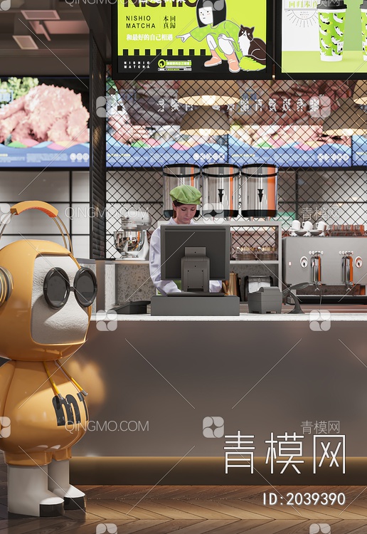 快餐店3D模型下载【ID:2039390】