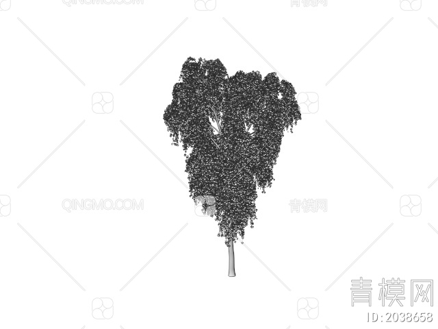 乔木 植物 树 彩色树 黄叶树 秋天树 景观树 行道树 庭院树 园林树3D模型下载【ID:2038658】