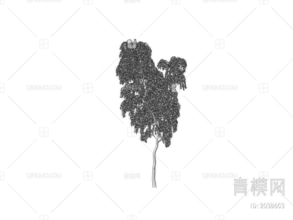 乔木 植物 树 彩色树 黄叶树 秋天树 景观树 行道树 庭院树 园林树3D模型下载【ID:2038653】