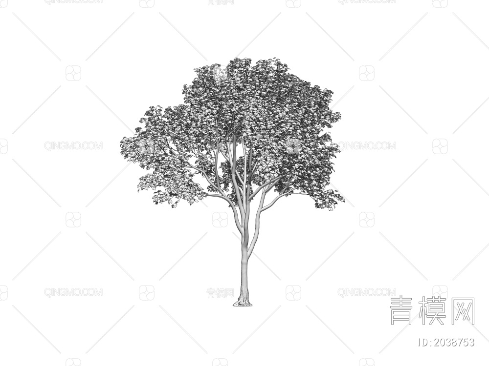 秋冬树 彩色树 黄叶树 景观树 庭院树 造型树 景观植物 落叶树 大树3D模型下载【ID:2038753】