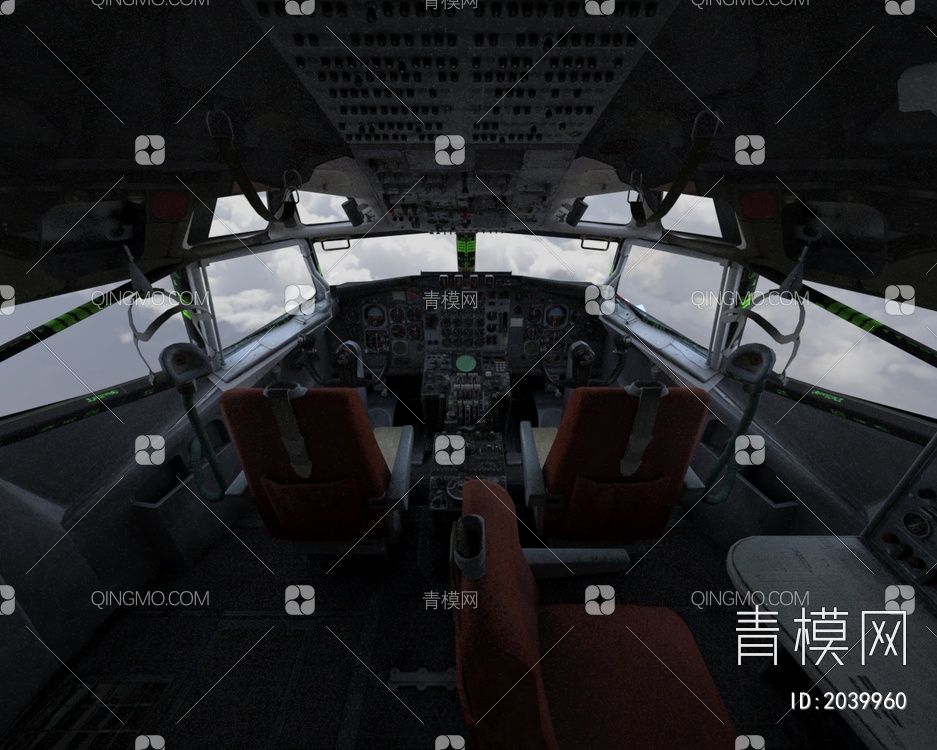 KC135空中加油机大型空中加油机带内饰机舱门可开关3D模型下载【ID:2039960】
