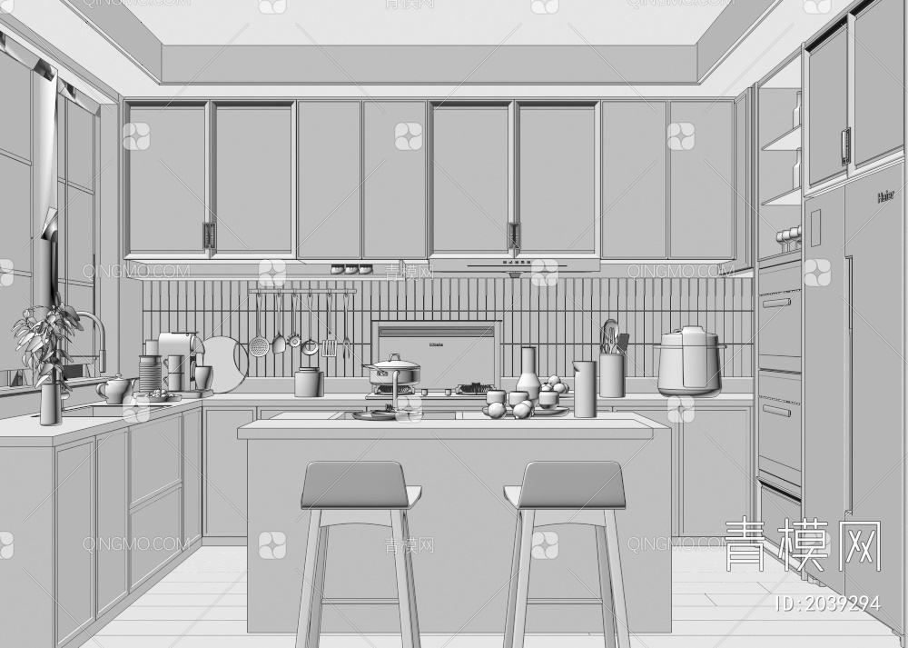 厨房3D模型下载【ID:2039294】