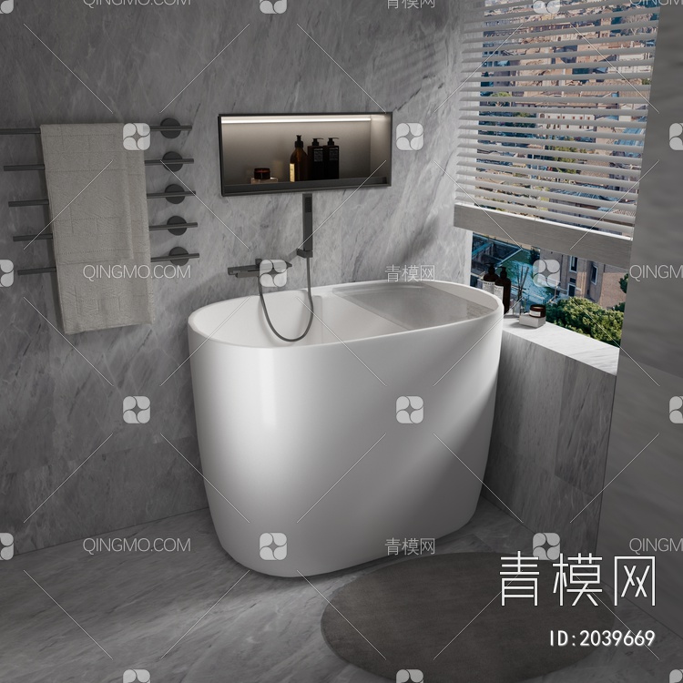 浴缸3D模型下载【ID:2039669】