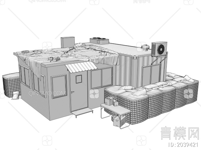器材 集装箱设施3D模型下载【ID:2039421】