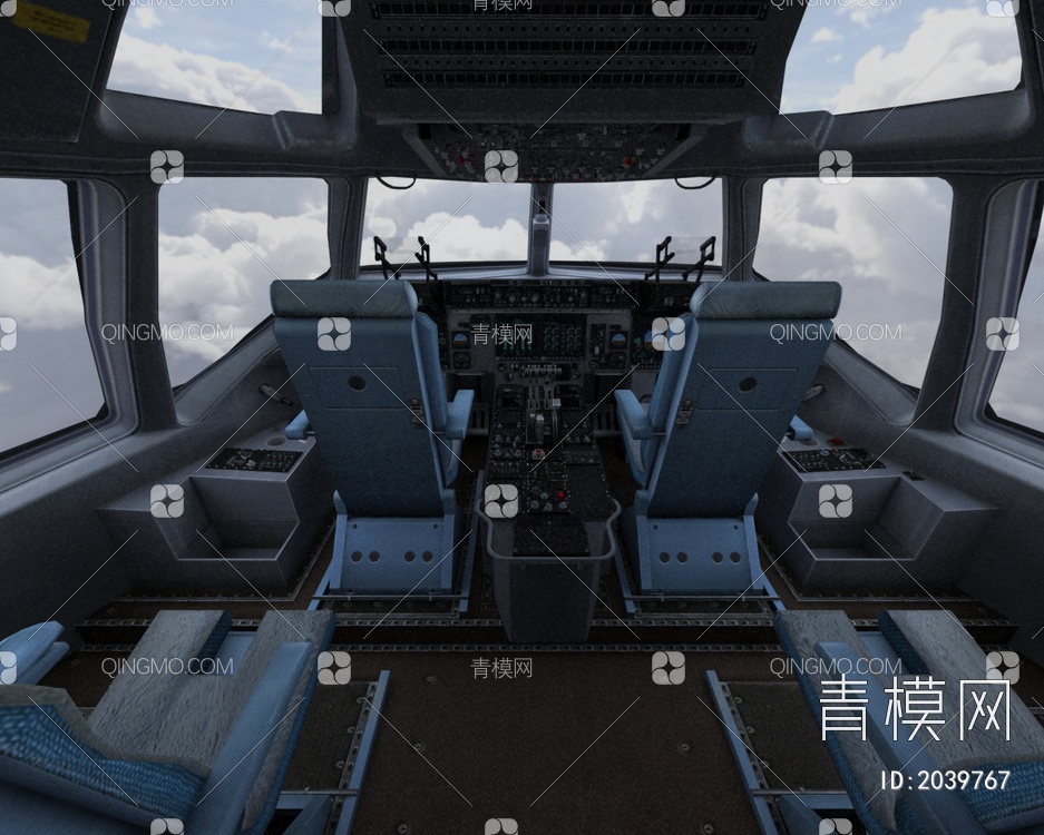 C17运输机环球霸王大型战略战术运输机带驾驶舱控制台机舱门可开关3D模型下载【ID:2039767】