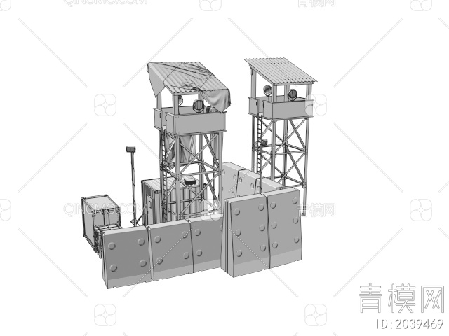 工业器材 瞭望塔3D模型下载【ID:2039469】
