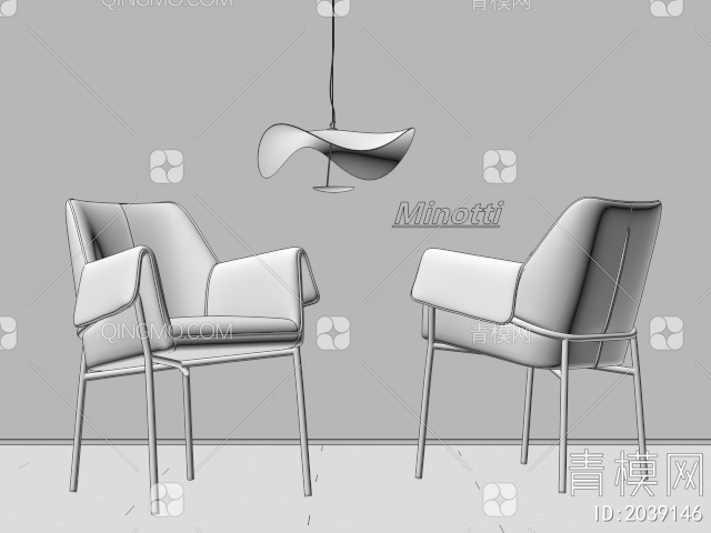 餐椅3D模型下载【ID:2039146】