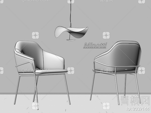 餐椅3D模型下载【ID:2039144】