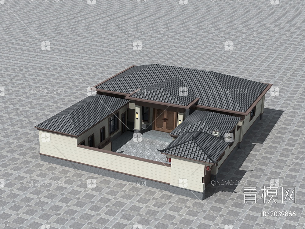 一层别墅3D模型下载【ID:2039866】
