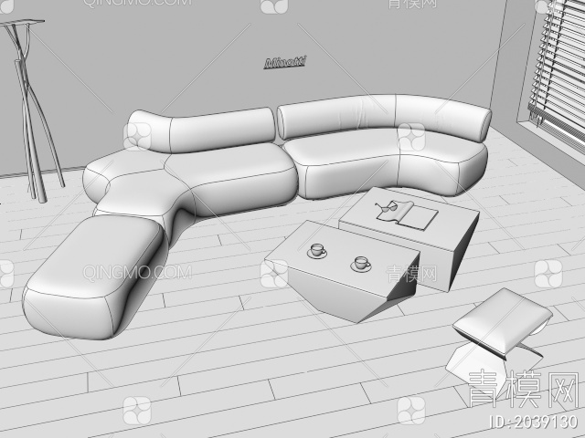 Minotti 米洛提 沙发茶几组合3D模型下载【ID:2039130】
