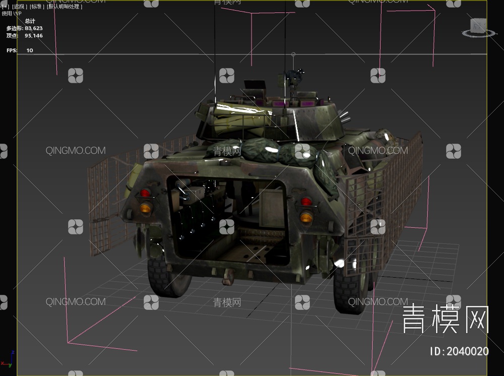 老美LAV25步兵战车武器装备低配版3D模型下载【ID:2040020】