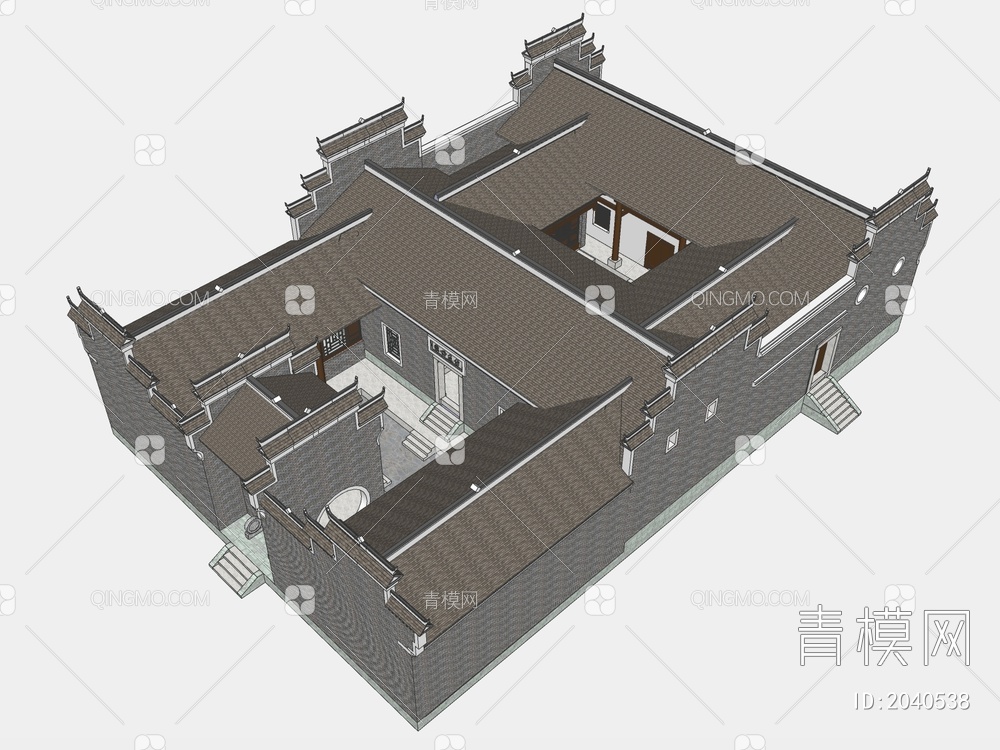 民宿SU模型下载【ID:2040538】