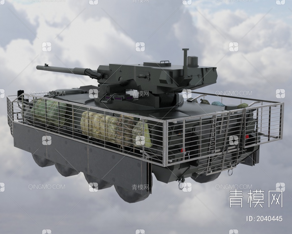 M1128斯特瑞克机动炮车3D模型下载【ID:2040445】