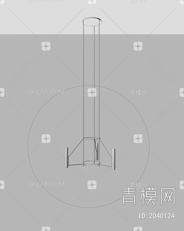 极简 金属吊灯3D模型下载【ID:2040124】