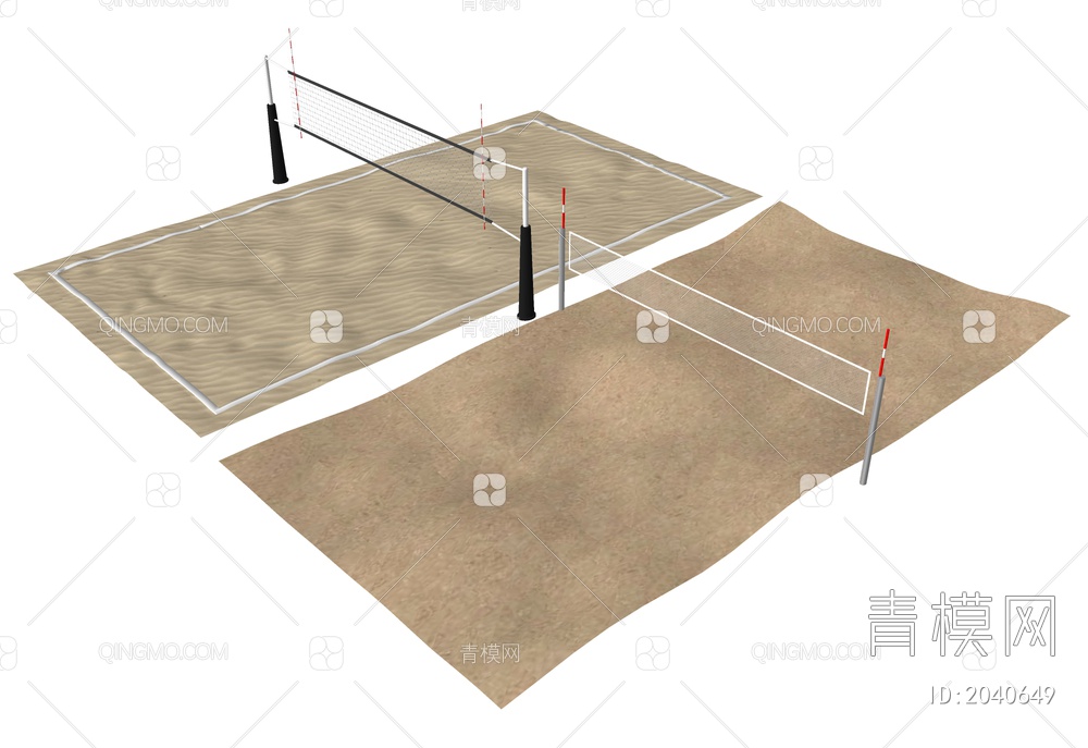 沙滩排球 球类运动SU模型下载【ID:2040649】