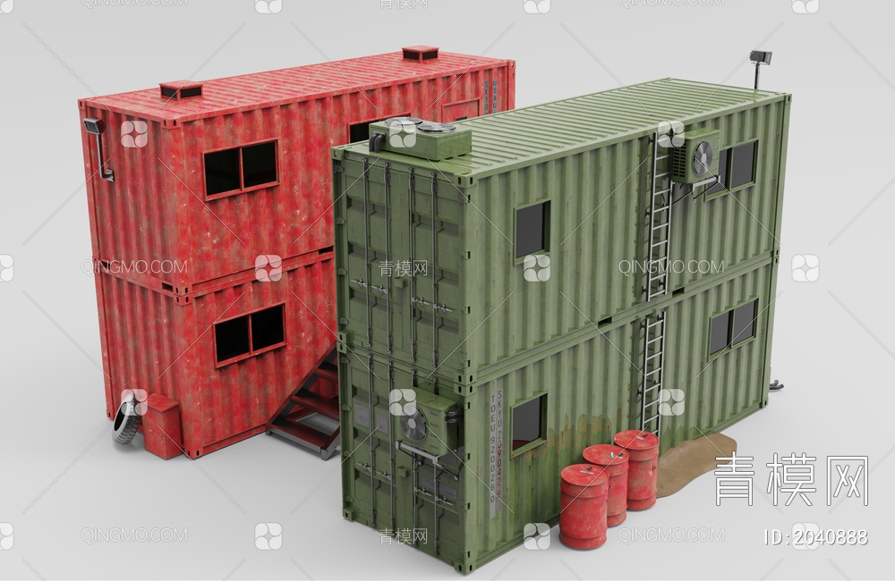 工业设备 集装箱3D模型下载【ID:2040888】