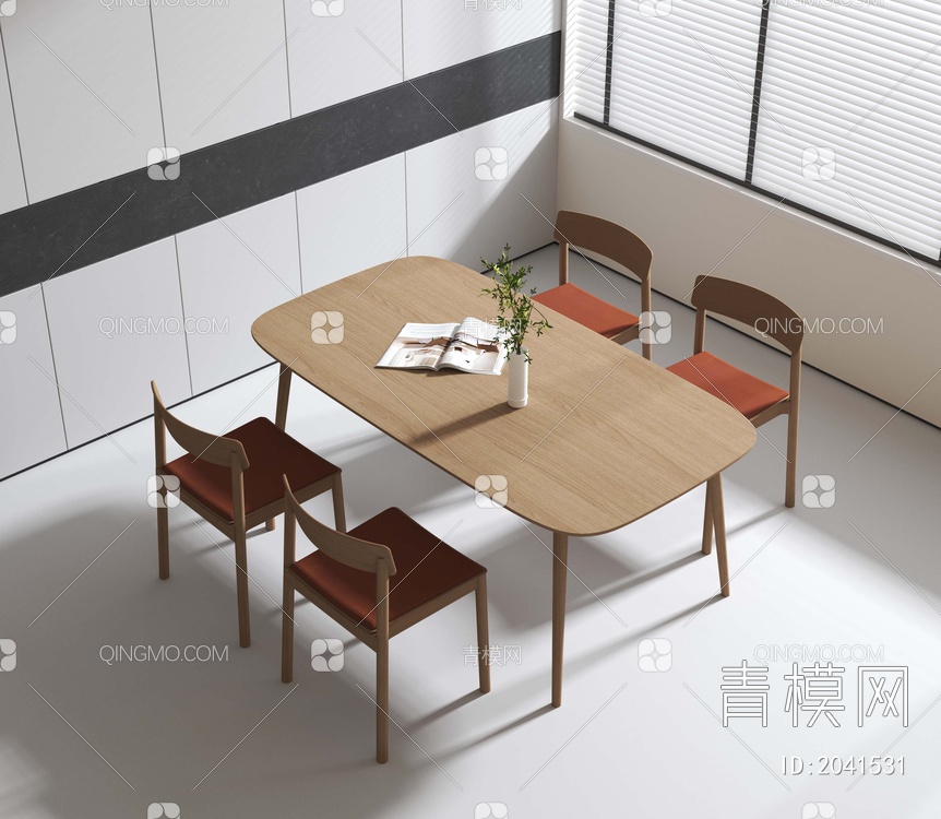休闲桌椅 餐桌椅3D模型下载【ID:2041531】