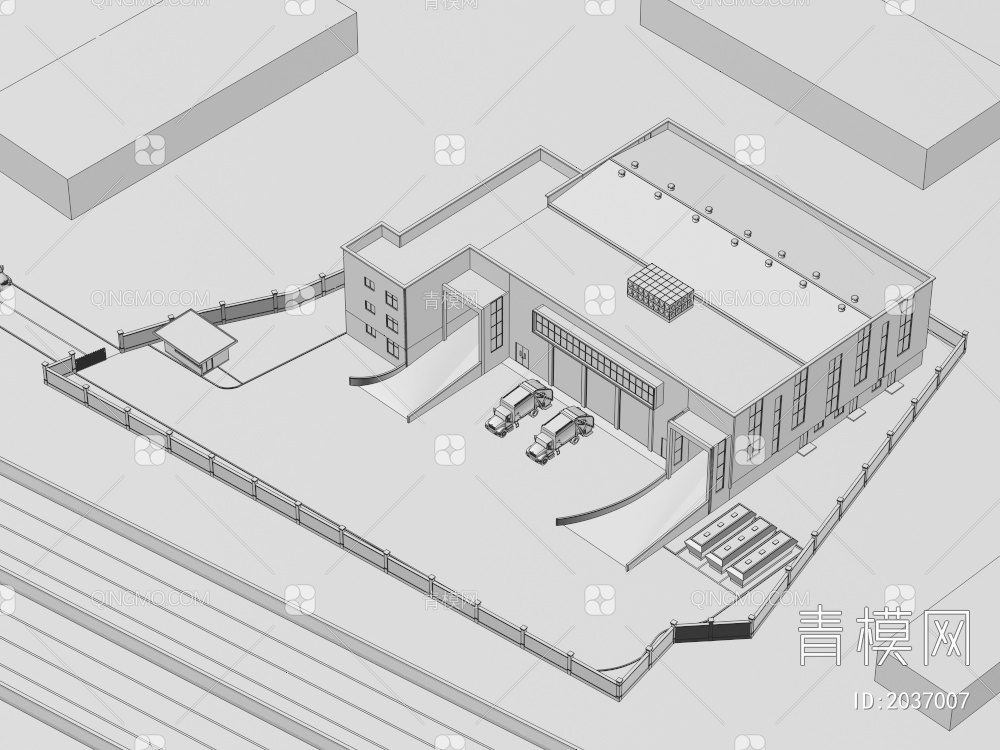 江口县城回收站中转站 建筑3D模型下载【ID:2037007】
